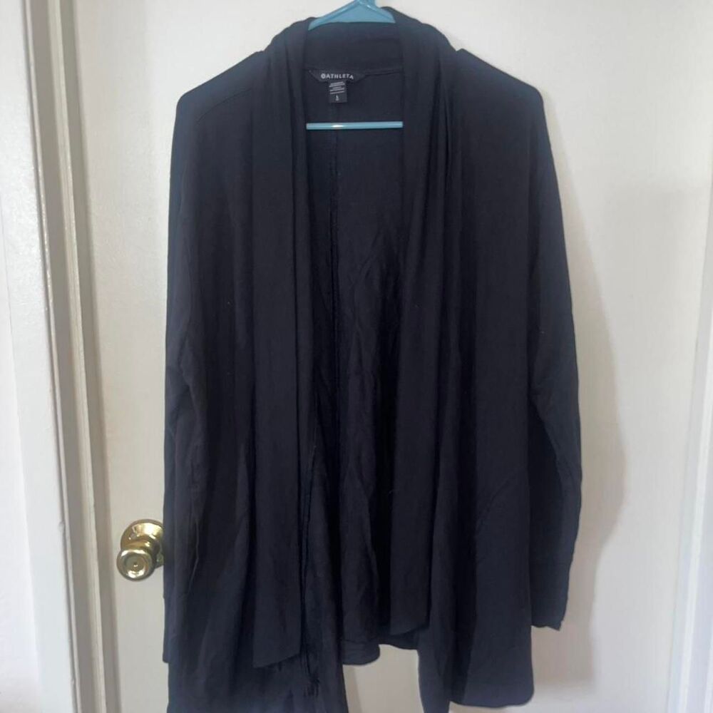 Athleta Women's Black Cardigan SZ L - Picture 3 of 4